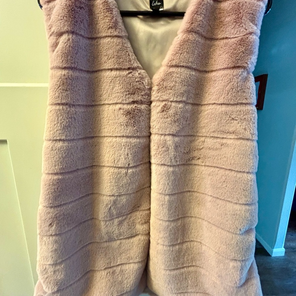 Pink Faux Fur Vest